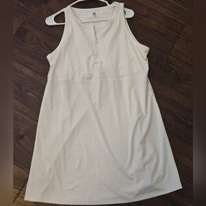 Lou & Grey White Atheltic Tennis Athleisure Sleeveless Tank Dress Size XL